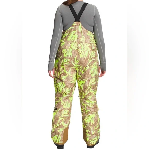 The North Face Freedom Insulated Ski Bib Utility Brown Prairie Print Small NEW - Picture 5 of 16